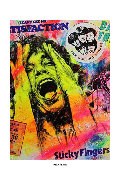 Pixaflair - Rolling Stones - Roll - Çerçevesiz Poster