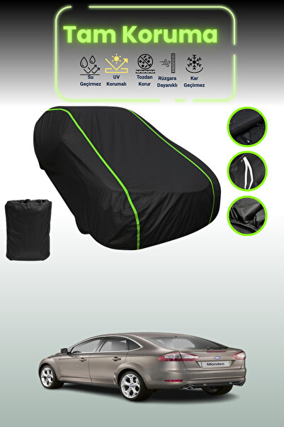 Dokaca Neo غطاء حماية للسيارة من القماش الأسود اللامع قماش مجدّل فورد مونديو ...