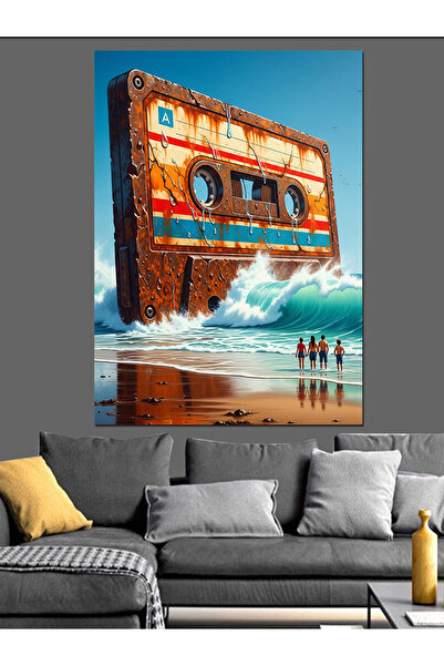 KanvasSepeti Dev Kaset Deniz Pictură în ulei de înaltă calitate texturat Canv...