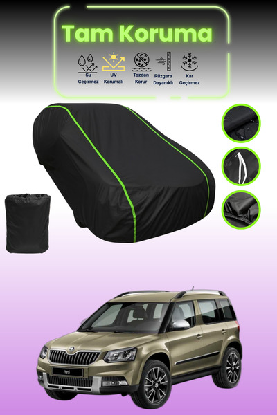 Dokaca Neo غطاء حماية للسيارة من القماش الأسود المتوافق مع سيارة سكودا يتي قم...