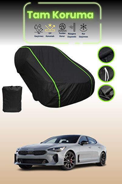 Dokaca Neo غطاء حماية للسيارة من القماش الأسود المتوافق مع سيارة كيا ستينجر قماش مجدّل