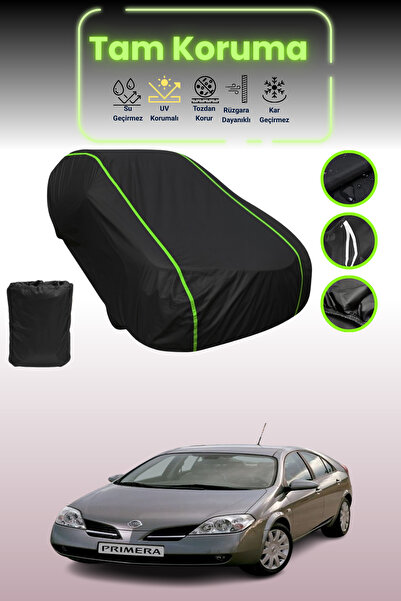 Dokaca Neo غطاء حماية للسيارة باللون الأسود النيون قماش مجدّل نيسان بريميرا هاتشباك 2002 - 2007 متوافق مع غطاء حماية السيارة