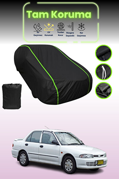 Dokaca Neo غطاء حماية للسيارة من القماش الأسود اللامع قماش مجدّل متوافق مع ميتسوبيشي لانسر V