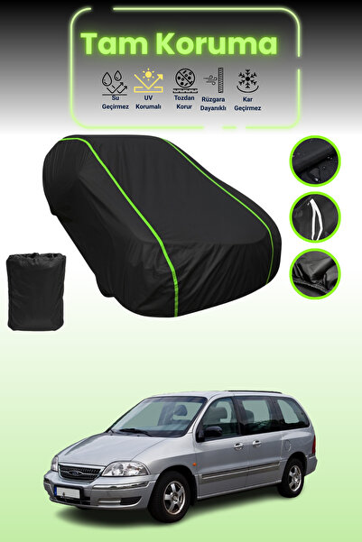 Dokaca Neo غطاء حماية للسيارة من القماش الأسود النيون قماش مجدّل فورد ويندستا...