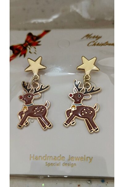 Çelik New year's women's gold christmas gift figured earrings