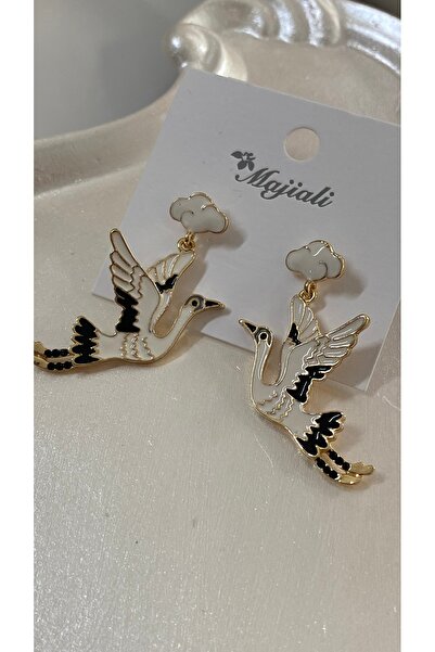 SELUVİA أقراط مجوهرات لطيفة بتصميم طائر النورس والسحابة