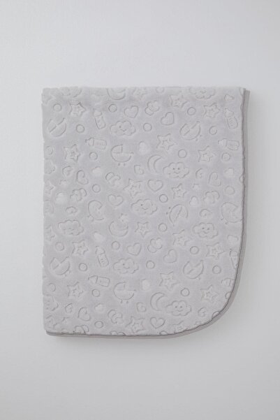 golden kids Golden Golden Newborn Baby Blanket Emboss Embellished Pattern Standard, Light Gray