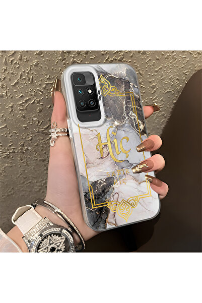 Hontinga حافظة متوافقة مع هاتف Xiaomi Redmi 10، حافظة صلبة مضادة للسقوط، فن الخط