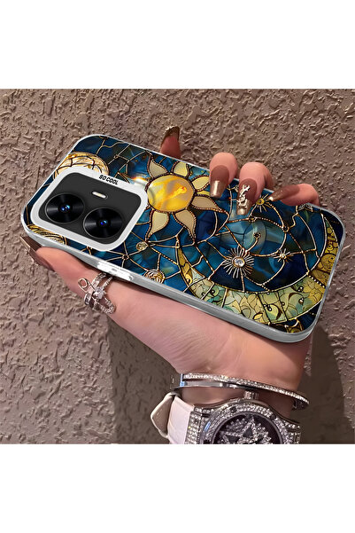 Hontinga حافظة هاتف متوافقة مع هاتف Realme C55 ذات ظهر صلب ومضادة للسقوط من S...