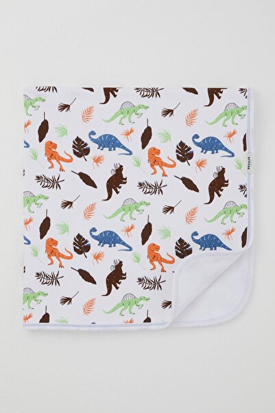 Breeze Newborn Baby Blanket Dinosaur Kingdom Standard, White