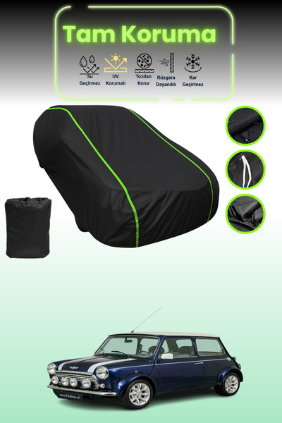 Dokaca Neo غطاء حماية من القماش للسيارة باللون الأسود النيون قماش مجدّل ميني ...