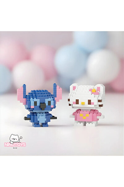LEON TOYS Bricks Sevimli Karakterler 3D Yapboz Stitch ve Hello Kitty