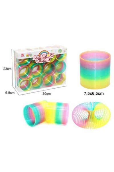 Toy Stress Relief - Rainbow Spring, Set of 12 Pieces