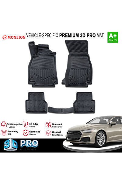 Monlion Audi A7 3D Pro Havuzlu Paspas 2018 Üzeri