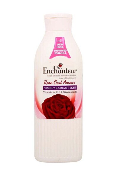 Enchanter لوشن ساتين ناعم - لوشن الورد والعود والحب مع الصبار وزبدة الزيتون