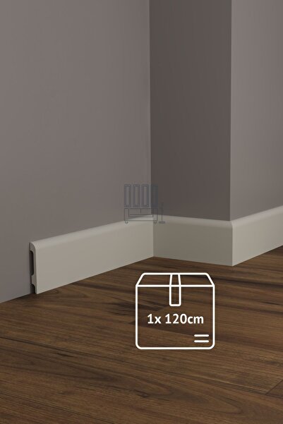 Evime Decor 10cm Vizon Süpürgelik 1 adet 120cm, Polimer Duvar Zemin Dekorasyo...