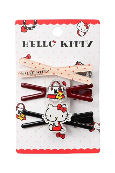 SANRIO Lisanslı Hello Kitty Saç Tokaları (3 adet)