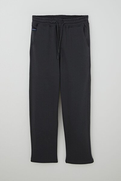 CEGİSA بنطلون رياضي للأولاد برباط وجيوب وخصر مطاطي، مناسب للأعمار من 10 إلى 12 سنة، لون مدخن