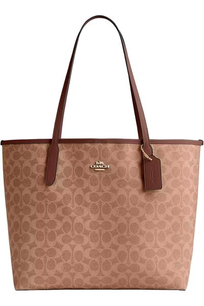 Gallery Tower Womens City Tote Bag In Signature Canvas Handbag