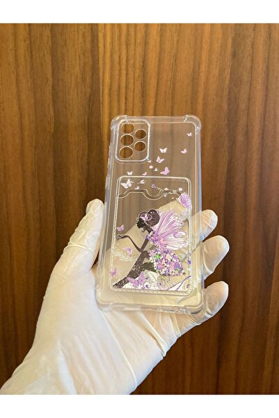 Newon Samsung Galaxy A52 Fairy Girl Printed Silicone Phone Case with Card Holder