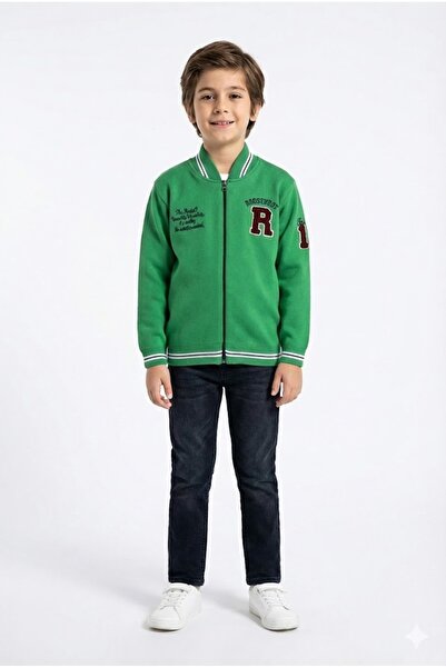 CRASSİ Cardigan pentru bărbați cu guler colegiu brodat