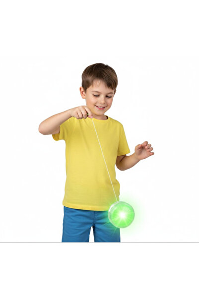 TOY LAND لعبة كرة اليويو المضيئة – مصباح LED وامض، دوران عالي السرعة، لعبة لتخفيف التوتر – أخضر