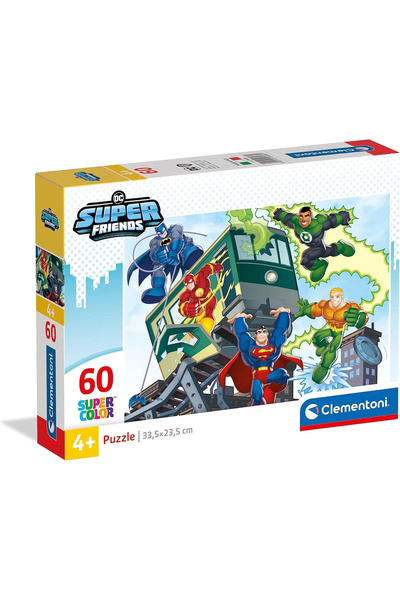 CLEMENTONI Puzzle DC Super Friends 60 Parça - 26066