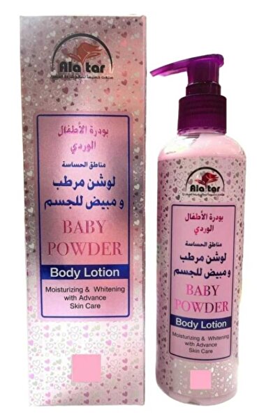 Ala Tar لوشن للجسم بتركيبة بودرة الأطفال، مرطب ومفتح للبشرة مع عناية متطورة، ...