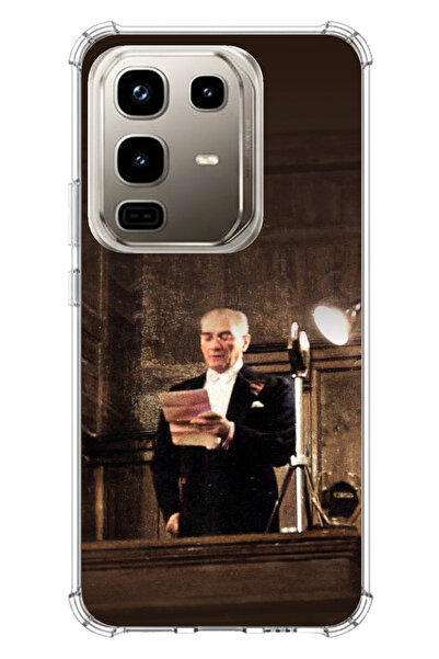 TechTree حافظة سيليكون متوافقة مع هاتف Infinix Note 50 PRO متوافقة مع خطاب مجلس أتاتورك الأول B مطبوع