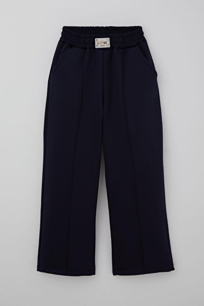 Breeze Παντελόνι για κορίτσια με λεπτομέρεια στον κορδόνι, ραμμένες τσέπες, ηλικίας 8-14 ετών, σκούρο μπλε