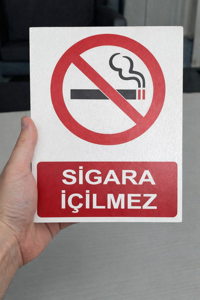 byMelekoğlu Sigara İçilmez A5Boyutunda Uyarı Levhası