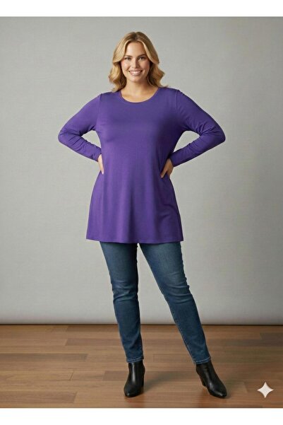 Vinola BÜYÜK BEDEN LİKRALI VİSKON KUMAŞ BLUZ