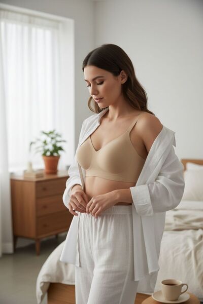 BERA İÇ GİYİM Papatya Lazer Kesim Pedli Dikişsiz İz Yapmayan Kopçalı Rahat Gü...