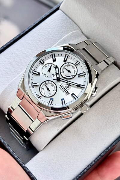 Homies Men's Multifunctional Guaranteed Wristwatch with Steel Calendar Hmnft5 with Bracelet Gift