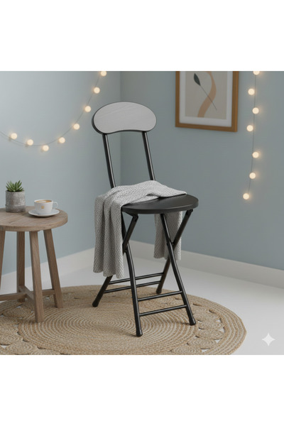 casa rosa Portable folding wooden chair, multi-purpose