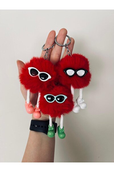 KAYLANIN DÜNYASI سلسلة مفاتيح من القطيفة الحمراء هدية عيد ميلاد، هدية لصديق، سلسلة مفاتيح على شكل شخصية لطيفة