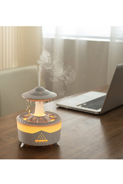 MATECHNO 350 ML Hava Nemlendirici Buhar Makinesi Aroma Difüzörü Ufo Yağmur Ef...