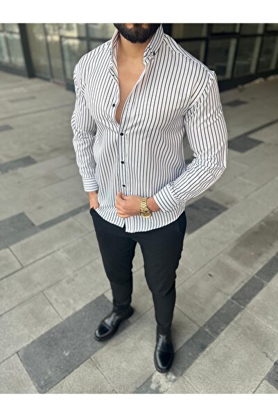 blackpanther Striped Non-Leopard Regular Men's Shirt