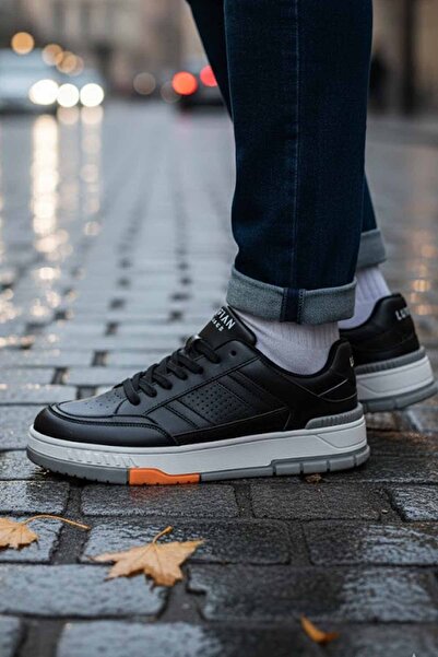 Lufian Erkek Deri Sneaker Ayakkabı Siyah