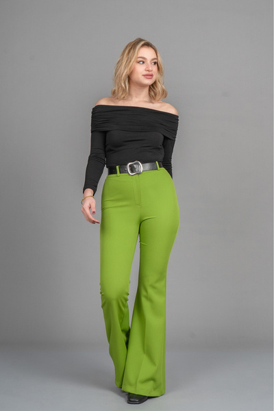 MissVina Flared Belted Trousers 3950