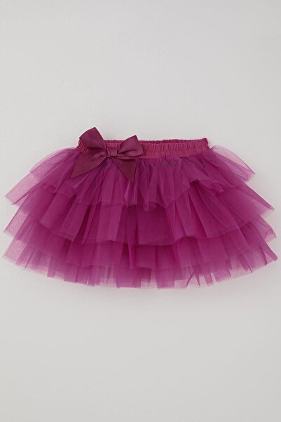Breeze تنورة توتو للفتيات مع تفاصيل من التول وفيونكة متعددة الطبقات مع إكسسوارات، للأعمار من 4 إلى 8 سنوات، لون فوشيا
