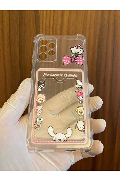 Newon حافظة هاتف سامسونج جالاكسي A72 من السيليكون مع حامل بطاقات مطبوع عليها ...