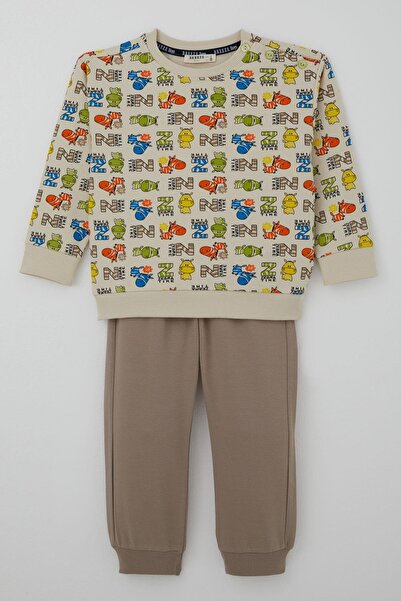 Breeze Αθλητική φόρμα για αγόρια Zebra Adventure 1-4 ετών, κρεμ