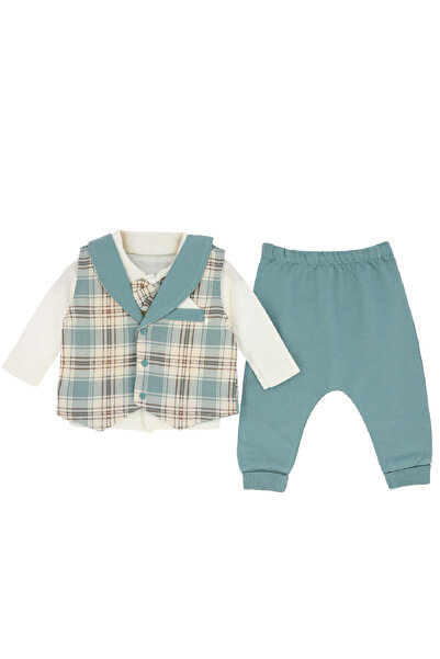 MODANINO Baby Boy 100% Cotton Fabric 3-Piece Set - 0-9 Months 12479