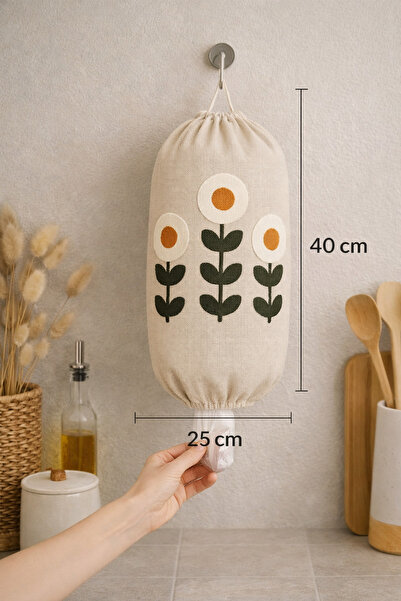 Hig Store Punch Panç Nakışlı Poşetlik - Poşet Düzenleyici - Poşet Organizeri ...