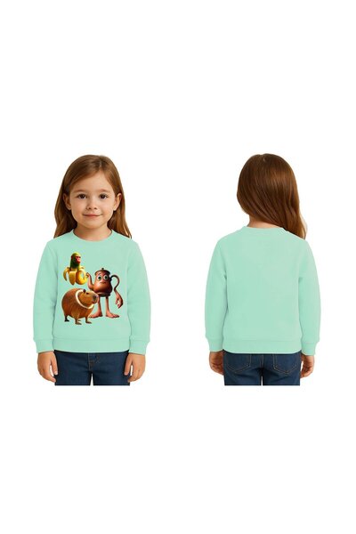 SEDİRLİ Unisex Braınrot cu imprimeu Copii Swae tricou 3 fire cu borduri