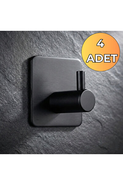 almital mobilya aksesuarları furniture accessories 4 ADET Gancio Siyah Kendin...