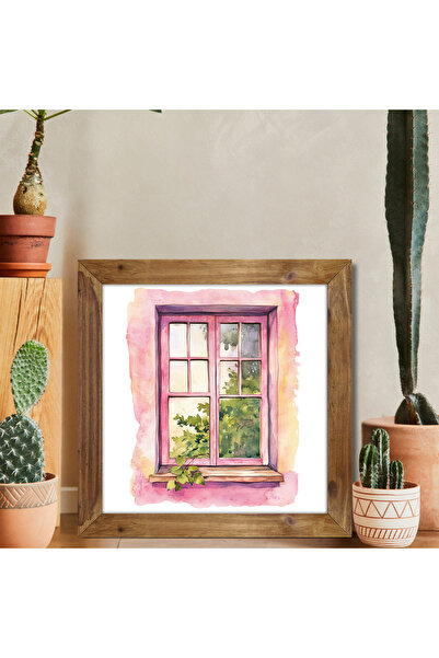 woodhomeworks One Piece Real Wood Framed Decor Pictură pătrată