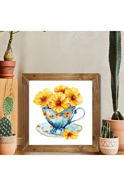 woodhomeworks One Piece Real Wood Framed Decor Pictură pătrată