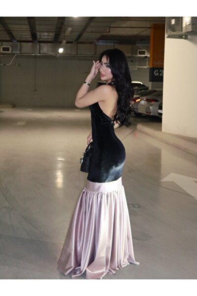 Loolmas fashion Velvet evening dress